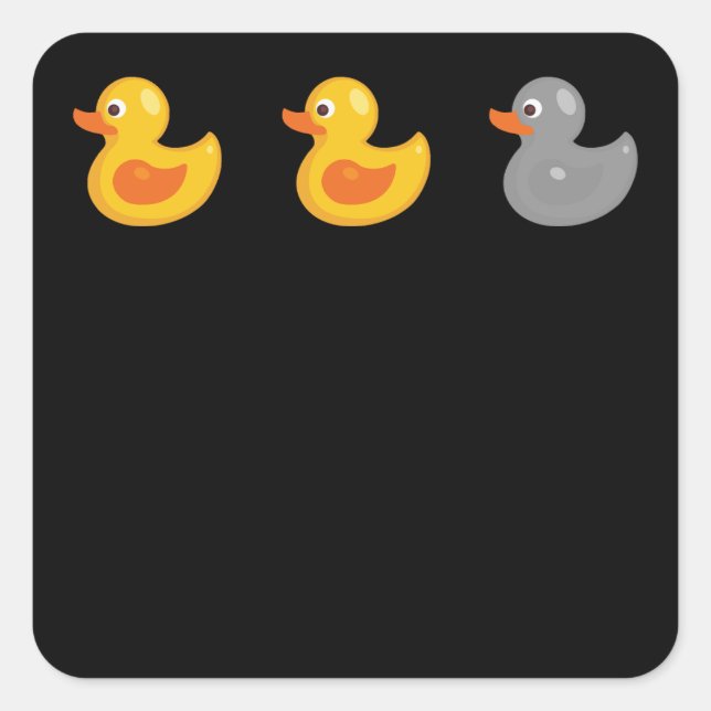 Pegatina Cuadrada Pato de pato gris me encanta Minnesota (Anverso)