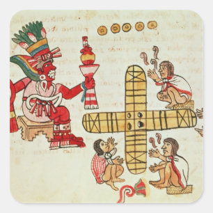 Pegatina Cuadrada Patoli de juego y dios
