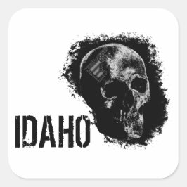 PEGATINA CUADRADA PATRIOTA - ESCUELA DE IDAHO