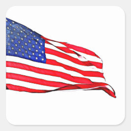 Pegatina Cuadrada Patriotismo