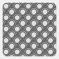 Patrón abstracto retro de arte negro y blanco