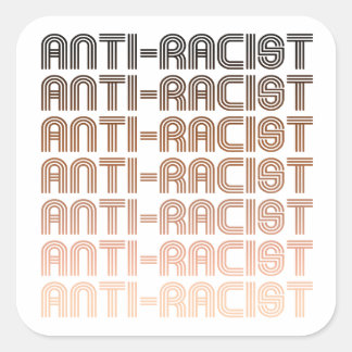 Pegatina Cuadrada Patrón antirracista
