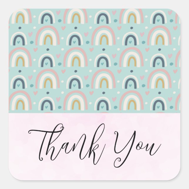 Pegatina Cuadrada Patrón caprichoso (Anverso)