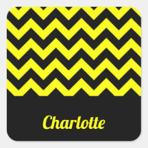 patrón de chevron amarillo y negro personalizable