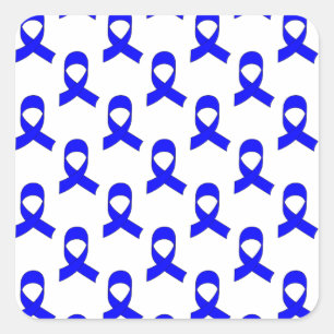 Pegatina Cuadrada Patrón de cinta azul