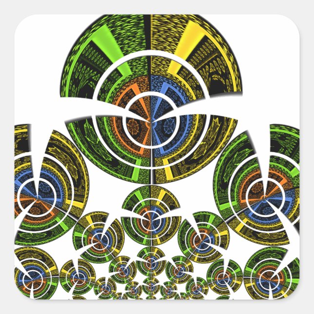 Pegatina Cuadrada Patrón de cultura tribal de masái africana de últi (Anverso)