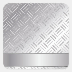 Pegatina Cuadrada patrón de diamante metalizado
