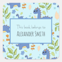 Patrón de dinosaurios azules para niños Este libro