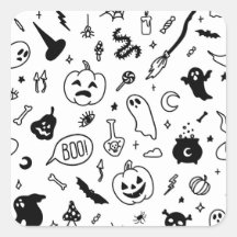 patrón de doodle de la fiesta de halloween