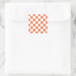 Pegatina Cuadrada Patrón de Gingham