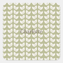 Patrón de hoja verde retro vintage Y2K