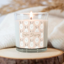 Pegatina Cuadrada Patrón de huevo de conejo pastel moderno | Bendici