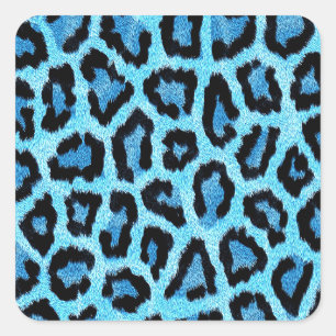 Pegatina Cuadrada Patrón de leopardo de moda de Bue