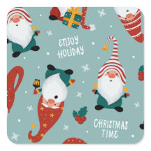 Patrón de Navidades Gnome del elfo amarillo verde