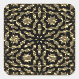 Pegatina Cuadrada Patrón de nuggets dorados