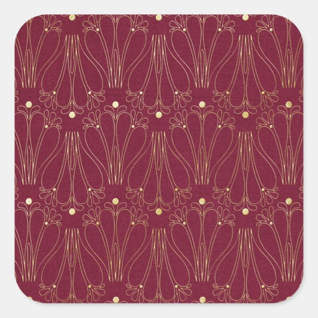 Pegatina Cuadrada Patrón de papel digital (Anverso)