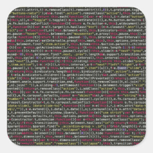 Pegatina Cuadrada Patrón de terminal del desarrollador