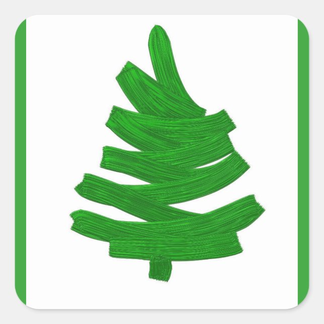 Pegatina Cuadrada Patrón de vacaciones de navidades. (Anverso)