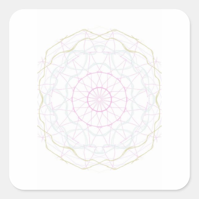 Pegatina Cuadrada Patrón geométrico (Anverso)