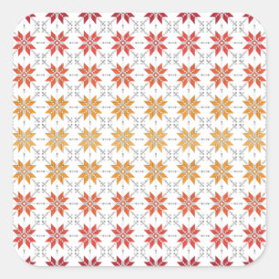 Pegatina Cuadrada Patrón geométrico IV del SUN matutino