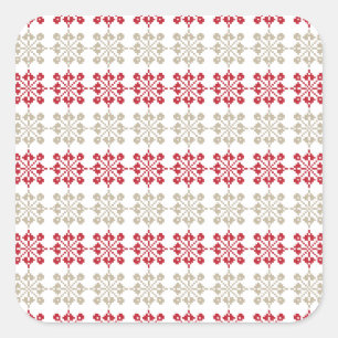 Pegatina Cuadrada Patrón geométrico VI del signo del SUN letón tradi