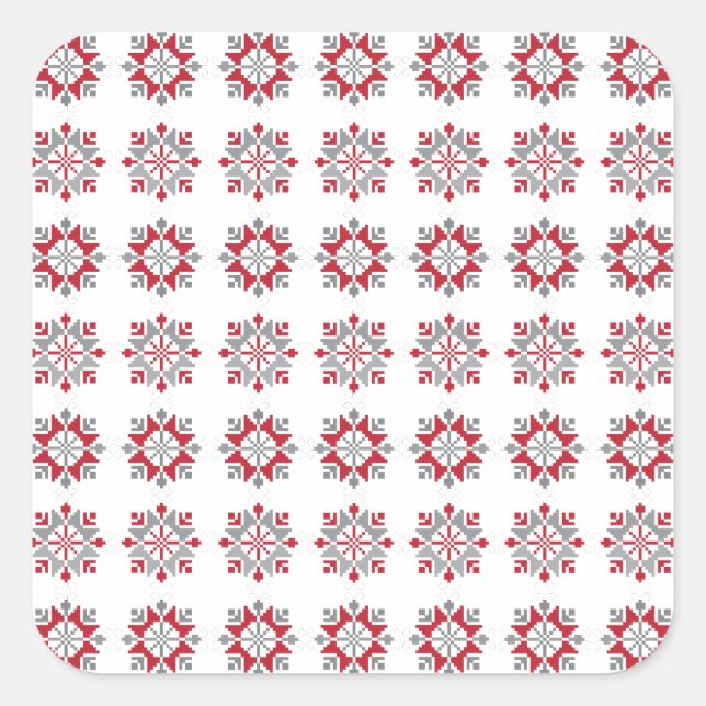 Pegatina Cuadrada Patrón geométrico VII del SUN matutino (Anverso)