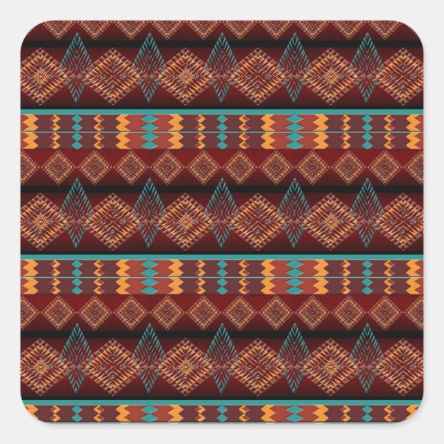 Pegatina Cuadrada patrón ininterrumpido (Anverso)