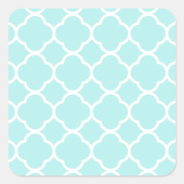 Pegatina Cuadrada Patrón marroquí clásico de quatrefoil