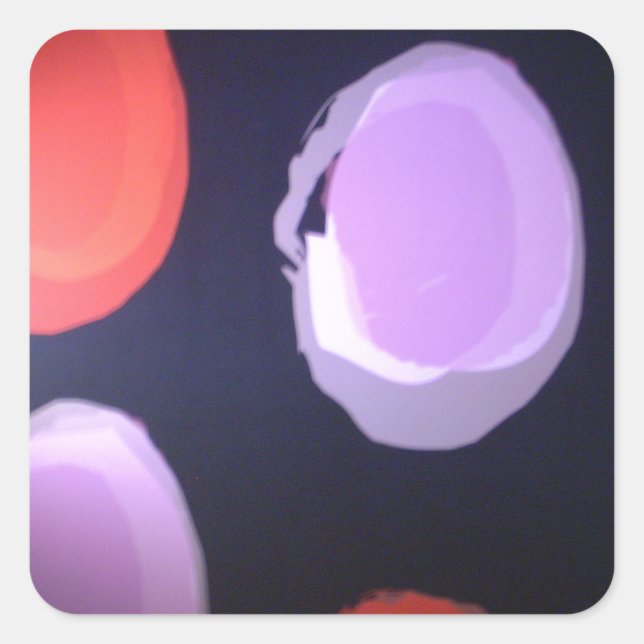 Pegatina Cuadrada Patrón moderno colorido Polka Dot Art Imprimir (Anverso)