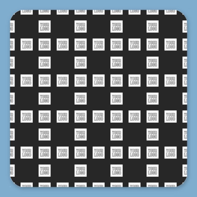 Pegatina Cuadrada Patrón repetitivo único de su logotipo o imagen (Subido por el creador)