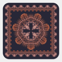 Pegatina Cuadrada Patrón sistólico mágico transversal fractal