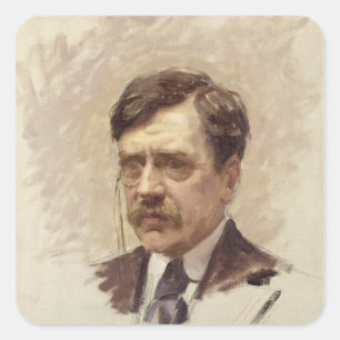 Pegatina Cuadrada Paul Bourget c.1895