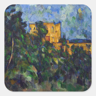 Pegatina Cuadrada Paul Cezanne - Castillo Negro