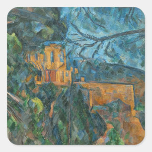 Pegatina Cuadrada Paul Cezanne Chateau Noir, 1900-04 (petróleo en