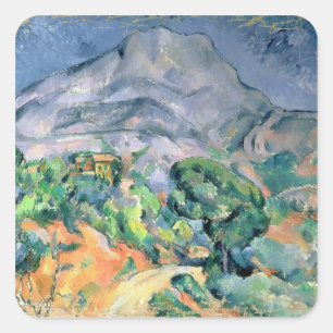 Pegatina Cuadrada Paul Cezanne el   Mont Sainte-Victoire, 1900