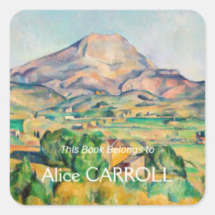 Pegatina Cuadrada Paul Cezanne - Mont Sainte-Victoire