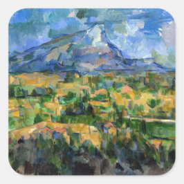 Pegatina Cuadrada Paul Cezanne - Mont Sainte-Victoire