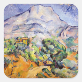 Pegatina Cuadrada Paul Cezanne - Mont Sainte-Victoire, Tholonet Road