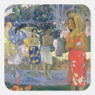 Pegatina Cuadrada Paul Gauguin - Ave María / Ia Orana Maria