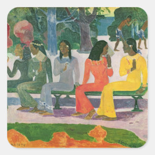 Pegatina Cuadrada Paul Gauguin   Ta Matete