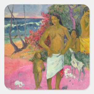 Pegatina Cuadrada Paul Gauguin   Un paseo marítimo, 1902