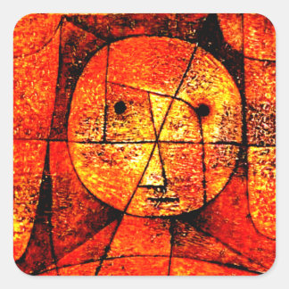 Pegatina Cuadrada Paul Klee - Gasas, arte abstracto,