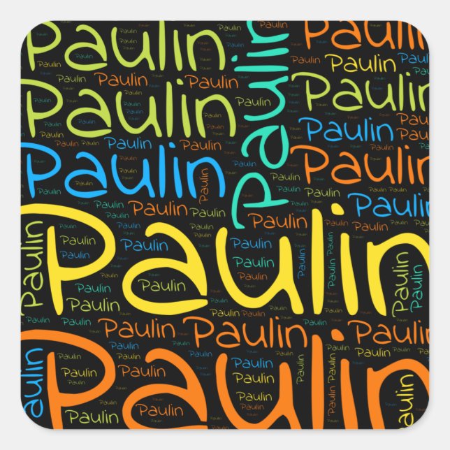 Pegatina Cuadrada Paulin (Anverso)