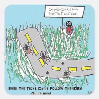 Pegatina Cuadrada Pautas para la enfermedad de Lyme de IDSA