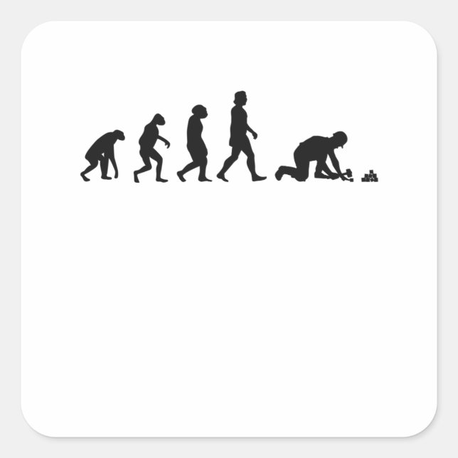 Pegatina Cuadrada Pavement Evolution Stone Setter (Anverso)