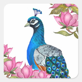 Pegatina Cuadrada Pavo de agua