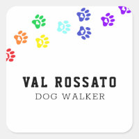 Paw de Perro Arcoiris - Sentado Mascota