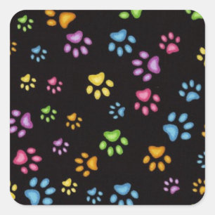 Pegatina Cuadrada Paws