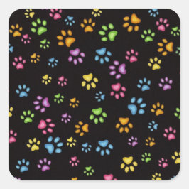 Pegatina Cuadrada Paws