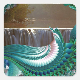 Pegatina Cuadrada Paz